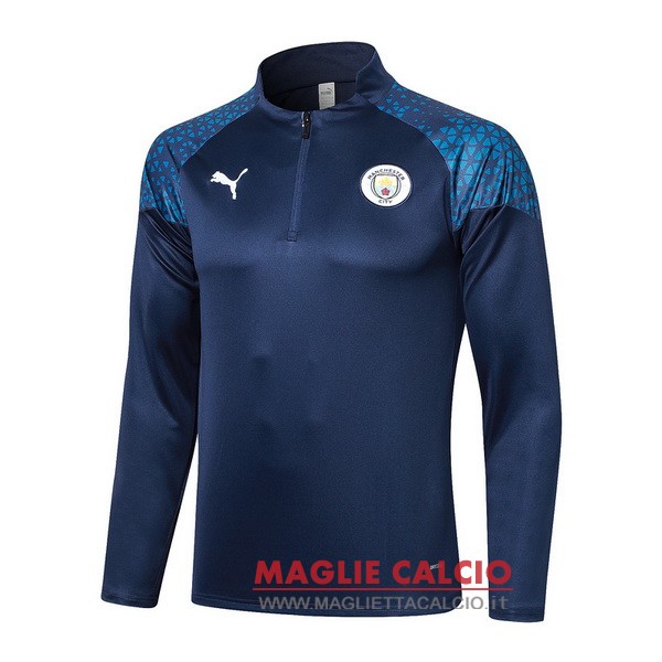 nuova manchester city blu navy felpa da allenamento 2023-2024